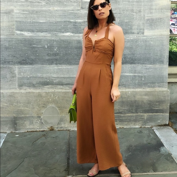 Pants - Last 1 ✨Osha Rust Wide Leg Jumpsuit